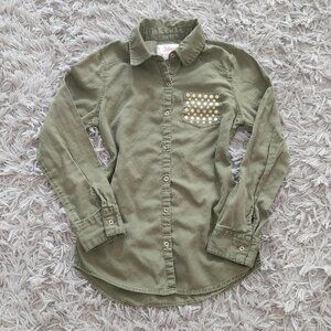 Olive Green Button-Up